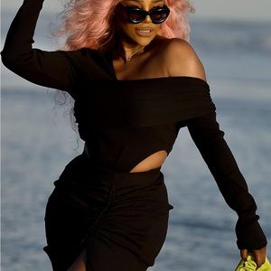 Strappy long sleeve bodysuit